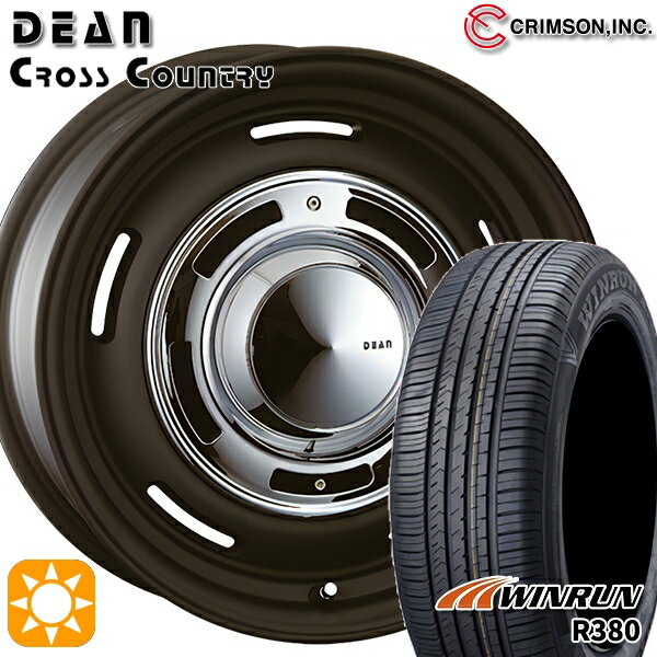 【取付対象】エスティマ ヤリスクロス 215/60R16 95H ウィンラン R380 クリムソン ディーン クロスカントリー マットブラック 16インチ 6.5J 5H114.3 サマータイヤホイールセット