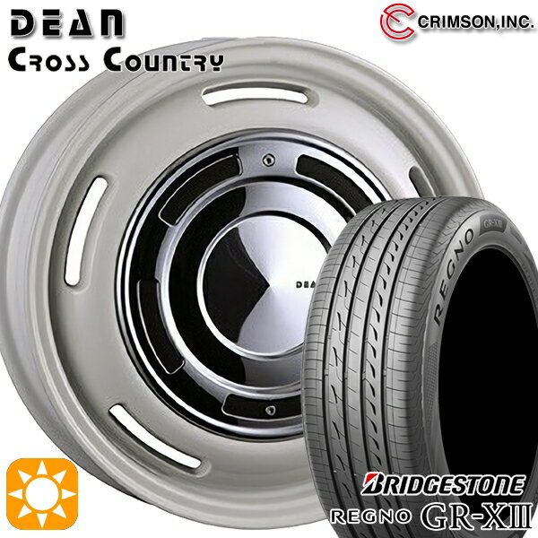 【取付対象】165/55R15 75V ブリヂストン レグノ GR-X3 クリムソン ディーン クロスカントリー ホワイト 15インチ 4.5J 4H100 サマータイヤホイールセット