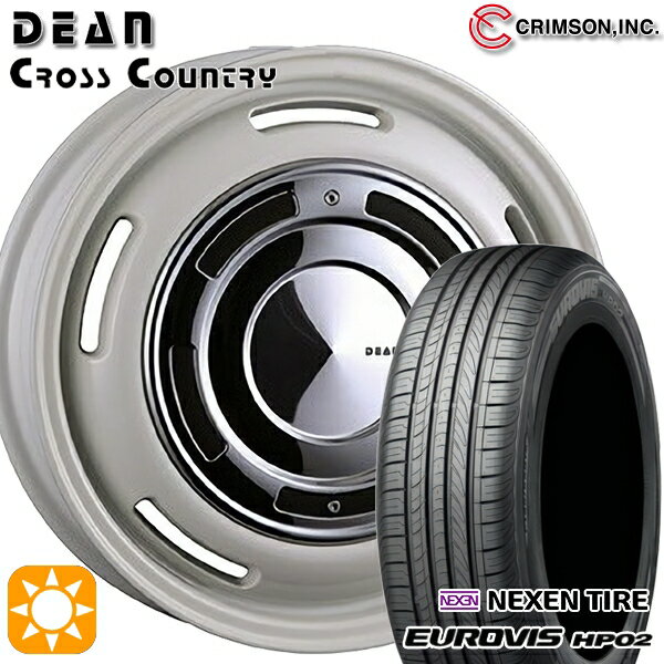 【取付対象】155/65R14 ネクセン ロードストーン ユーロビズ HP02 クリムソン ディーン クロスカントリー マーガレットホワイト 14インチ 4.5J 4H100 サマータイヤホイールセット