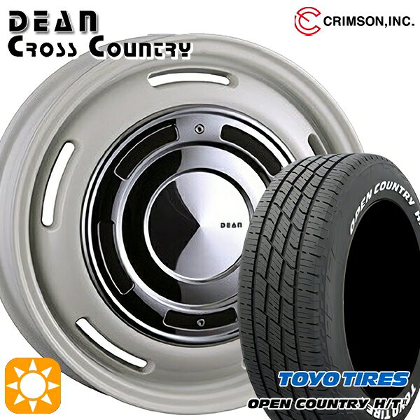【取付対象】フィット アクア 185/60R15 84H トーヨー オープンカントリー H/T2 WL クリムソン ディーン クロスカントリー ホワイト 15インチ 6.0J 4H100 サマータイヤホイールセット