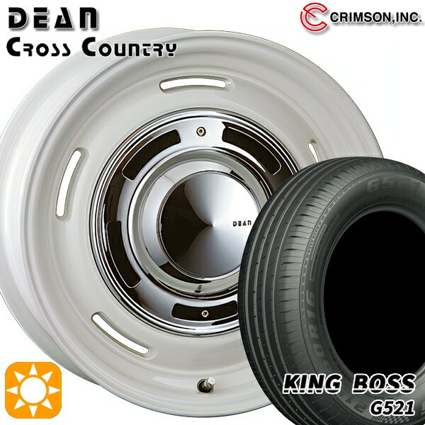 【取付対象】205/60R16 92V キングボス G521 クリムソン ディーン クロスカントリー ホワイト 16インチ 6.5J 5H114.3 サマータイヤホイールセット