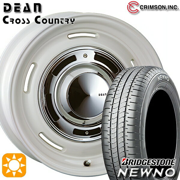 【取付対象】205/60R16 92H ブリヂストン ニューノ クリムソン ディーン クロスカントリー ホワイト 16インチ 6.5J 5H114.3 サマータイヤホイールセット