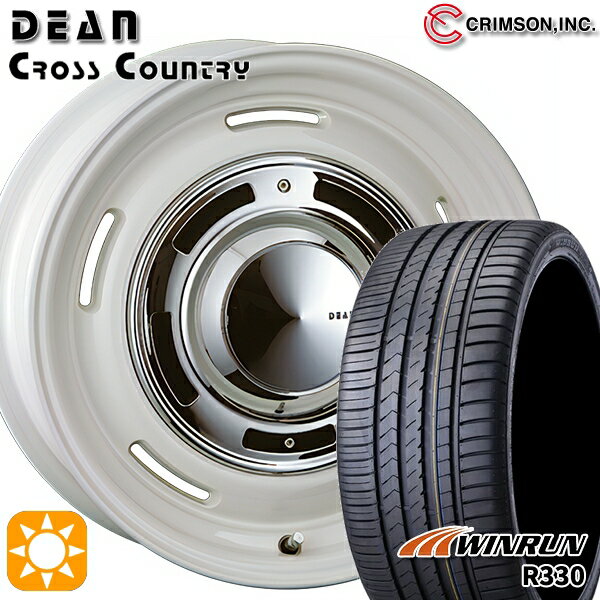 【取付対象】リーフ アクセラ 205/55R16 91V ウィンラン R330 クリムソン ディーン クロスカントリー ホワイト 16インチ 6.5J 5H114.3 サマータイヤホイールセット
