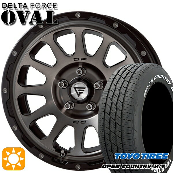 【取付対象】215/70R16 100H トーヨー オープンカントリー H/T2 WL デルタフォース オーバル マットスモークポリッシュ 16インチ 7.0J 5H114.3 サマータイヤホイールセット