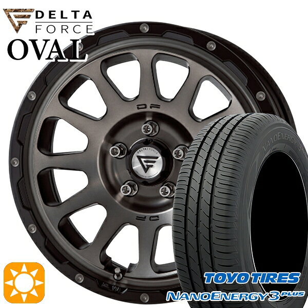 【取付対象】ヴェゼル オデッセイ 215/60R16 95H トーヨー ナノエナジー3プラス デルタフォース オーバル マットスモークポリッシュ 16インチ 7.0J 5H114.3 サマータイヤホイールセット