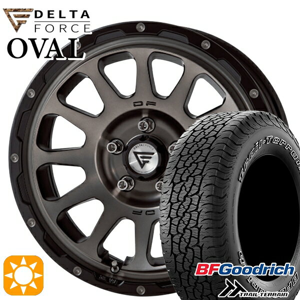 【取付対象】225/65R17 102T ORWL BFグッドリッチ トレールテレーン デルタフォース オーバル マットスモークポリッシュ 17インチ 7.0J 5H114.3 サマータイヤホイールセット