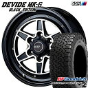 フラッシュクーポン対象★LT215/65R16 103/100S RBL BFグッドリッチ オールテレーン T/A KO2 SSR ディバイド MK-6 ブラックエディション フラットブラックポリッシュ 16インチ 6.5J 6H139.7 サマータイヤホイールセット