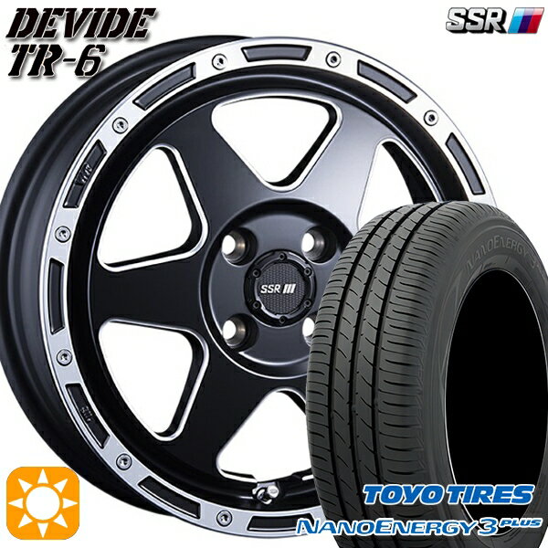 【取付対象】195/45R16 80W トーヨー ナノエナジー3プラス SSR ディバイド TR6 フラットブラックポリッシュ 16インチ 6.5J 4H100 サマータイヤホイールセット