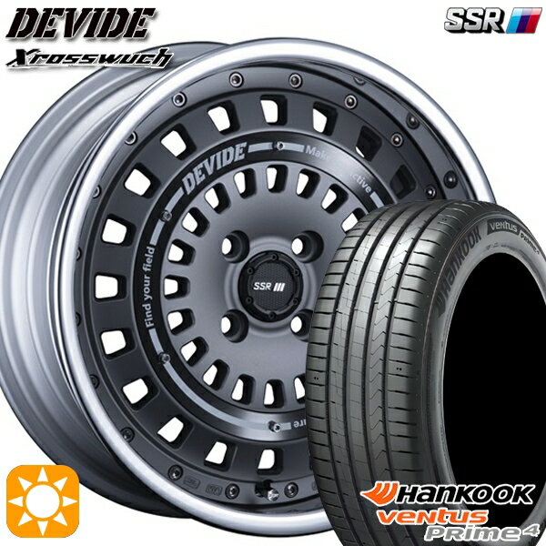 【取付対象】195/50R16 88V XL ハンコック veNtus PRime4 K135 SSR ディバイド クロスバッハ フラットガンメタル 16インチ 6.0J 4H100 サマータイヤホイールセット