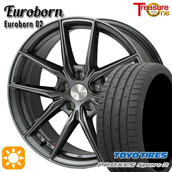 BMW (G42/G20/G21/G22/G23) 225/45R18 95Y XL トーヨー プロクセススポーツ2 トレジャーワン ユーロボーン 02 ガンメタリックブラック 18インチ 8.0J 5H112 サマータイヤホイールセット