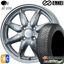 マツダ2 ノート 185/65R15 88H ハンコック KInERGy 4s 2 (H750) ENKEI オール オールワン マシニングシルバー 15インチ 6.0J 4H100 オールシーズンタイヤホイールセット