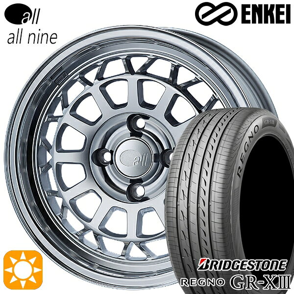 【取付対象】175/65R15 84H ブリヂストン レグノ GR-X3 ENKEI オール オールナイン ミラーポリッシュ 15インチ 6.0J 4H100 サマータイヤホイールセット