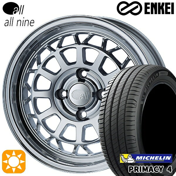 【取付対象】フィット アクア 185/60R15 88H XL ミシュラン プライマシー4 ENKEI オール オールナイン ミラーポリッシュ 15インチ 6.0J 4H100 サマータイヤホイールセット