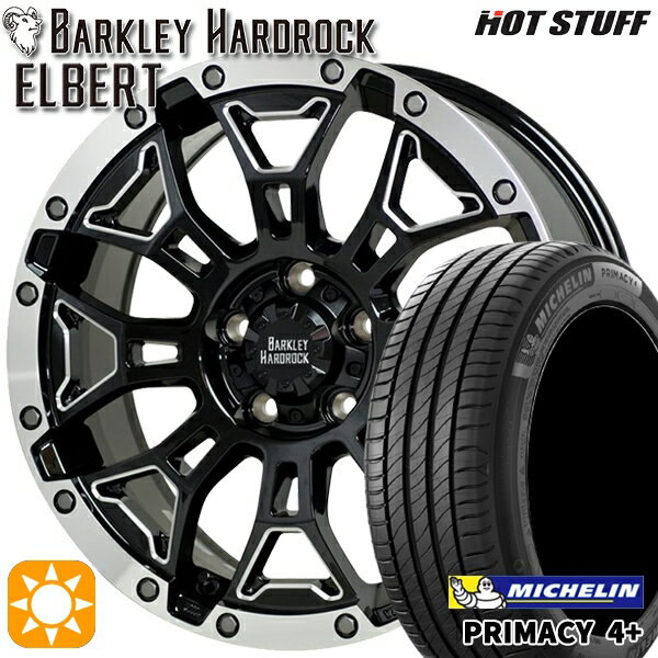 【取付対象】ヴェゼル オデッセイ 215/60R16 95H ミシュラン プライマシー4プラス HotStuff ホットスタッフ バークレイハードロック エルバート 16インチ 7.0J 5H114.3 サマータイヤホイールセット