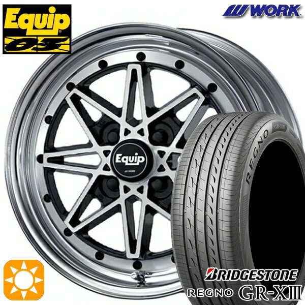 【取付対象】タンク ルーミー 165/65R14 79S ブリヂストン レグノ GR-X3 WORK エクイップ 03 ブラックカットクリア 14インチ 5.5J 4H100 サマータイヤホイールセット