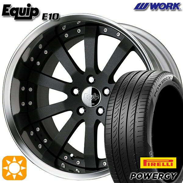 【取付対象】225/40R19 93W XL ピレリ パワジー ワーク エクイップ 10 ブラックアルマイト 19インチ 7.5J 5H114.3 サマータイヤホイールセット