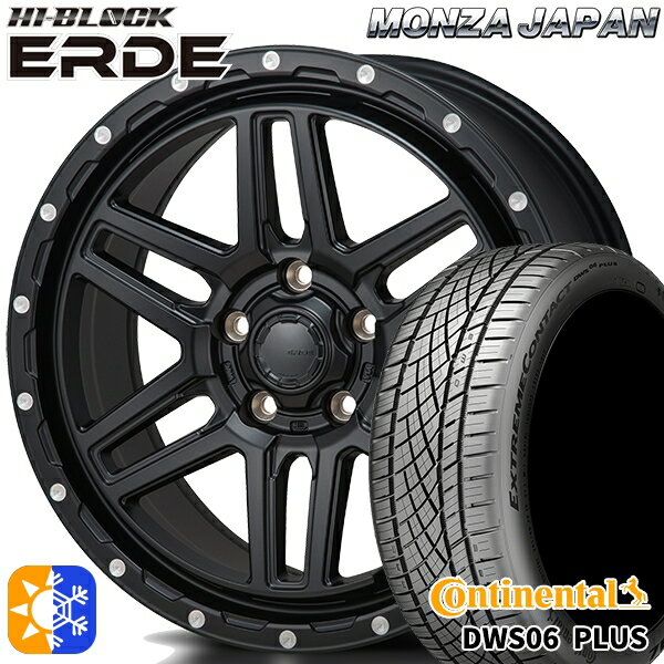 リーフ ノア 205/55R16 91W コンチネンタル DWS06+ モンツァ ハイブロック エルデ サテンブラック/ミーリング 16インチ 7.0J 5H114.3 オールシーズンタイヤホイールセット