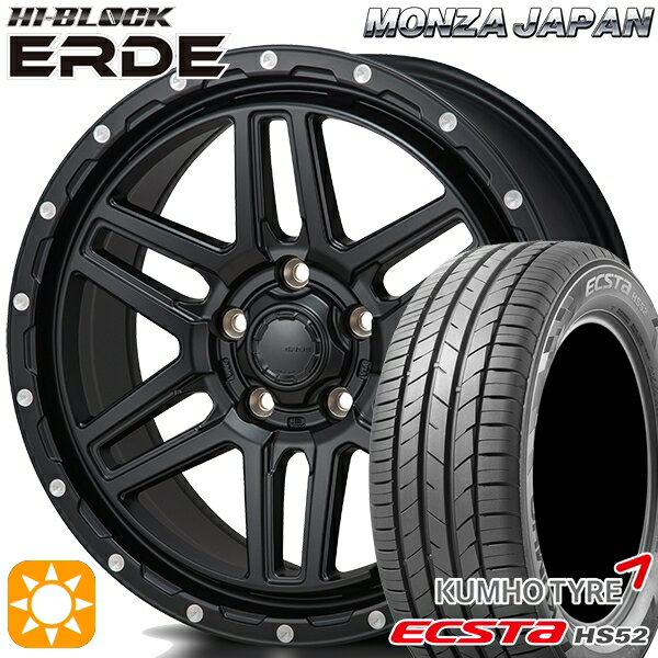 【取付対象】C-HR カローラクロス 215/60R17 100V XL クムホ エクスタ HS52 モンツァ ハイブロック エルデ サテンブラック/ミーリング 17インチ 7.5J 5H114.3 サマータイヤホイールセット