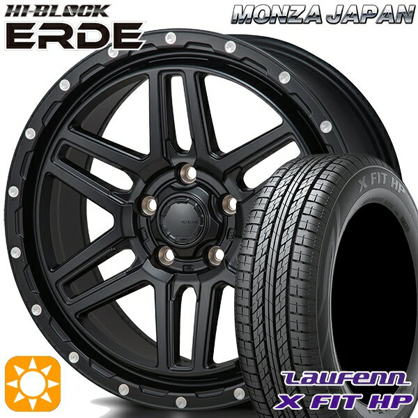 【取付対象】C-HR カローラクロス 215/60R17 96H ラウフェン X FIT HP LA41 モンツァ ハイブロック エルデ サテンブラック/ミーリング 17インチ 7.5J 5H114.3 サマータイヤホイールセット