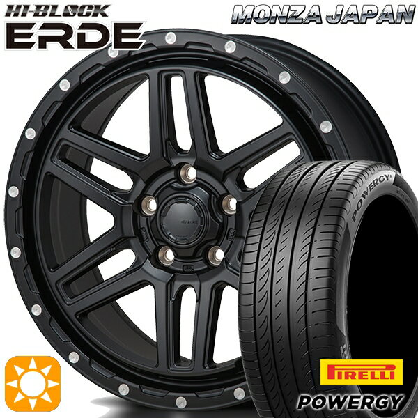 【取付対象】C-HR カローラクロス 215/60R17 96V ピレリ パワジー モンツァ ハイブロック エルデ サテンブラック/ミーリング 17インチ 7.5J 5H114.3 サマータイヤホイールセット