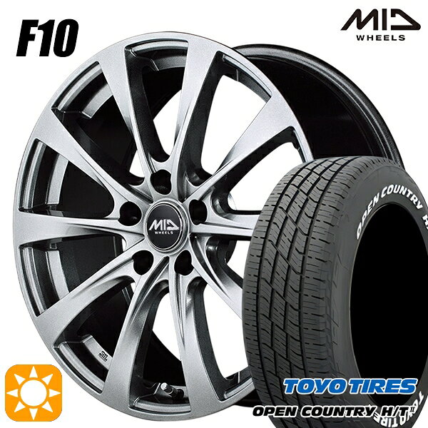 【取付対象】C-HR カローラクロス 215/60R17 96H トーヨー オープンカントリー H/T2 WL MID ユーロスピード F10 メタリックグレー 17インチ 7.0J 5H114.3 サマータイヤホイールセット