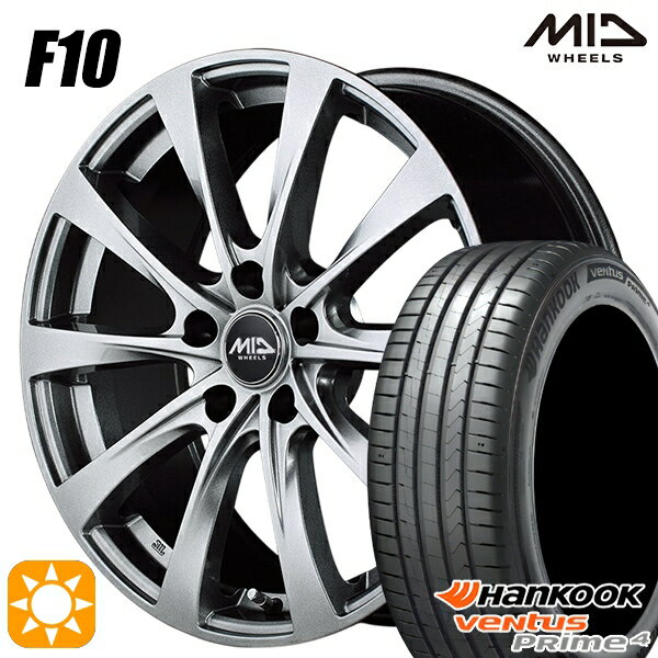 【取付対象】リーフ アクセラ 205/55R16 94V XL ハンコック veNtus PRime4 K135 MID ユーロスピード F10 メタリックグレー 16インチ 6.5J 5H114.3 サマータイヤホイールセット