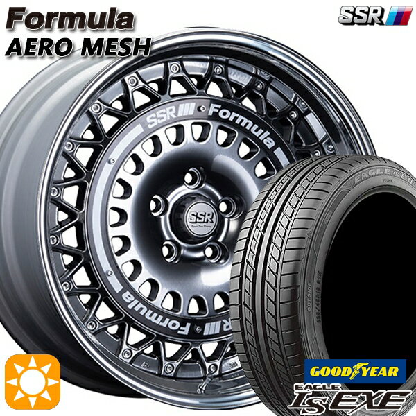 【取付対象】215/40R18 89W XL グッドイヤー イーグル LSEXE SSR フォーミュラ エアロメッシュ チタンシルバー/ブラックリング 18インチ 7.0J 5H114.3 サマータイヤホイールセット