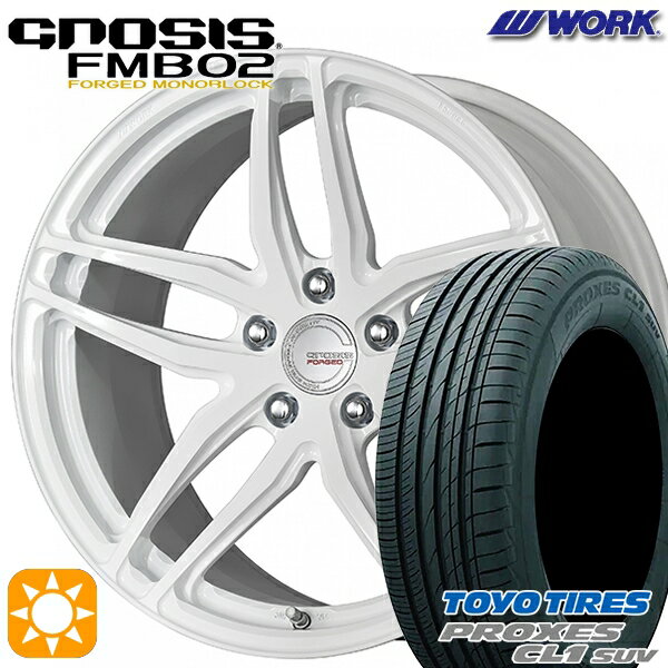 【取付対象】225/55R19 99V トーヨー プロクセス CL1 SUV WORK グノーシス FMB02 ペイント/ホワイト 19インチ 8.0J 5H114.3 サマータイヤホイールセット