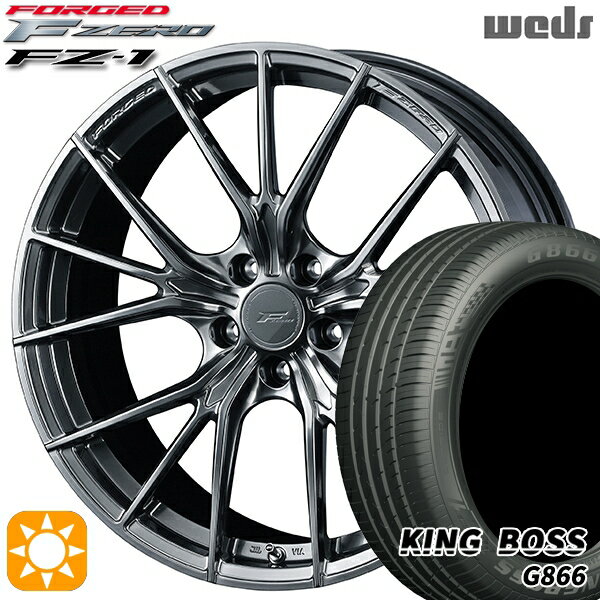 【取付対象】アルファード ヴェルファイア 245/40R19 98W XL キングボス G866 Weds ウェッズ 鍛造 F ZERO FZ-1 ダイヤモンドブラック 19インチ 8.0J 5H114.3 サマータイヤホイールセット