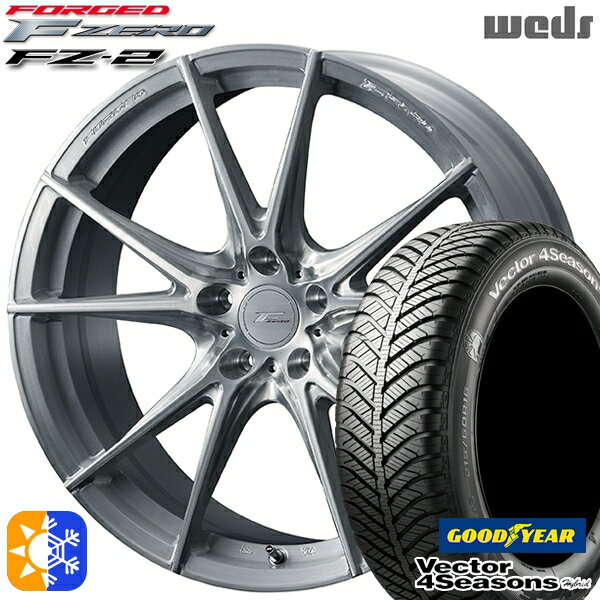 225/40R18 92H XL グッドイヤー ベクター フォーシーズンズ Weds ウェッズ 鍛造 F ZERO FZ-2 18インチ 7.5J 5H114.3 ブラッシュド オールシーズンタイヤホイールセット