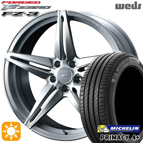 【取付対象】225/45R18 95W XL ミシュラン プライマシー4プラス Weds ウェッズ 鍛造 F ZERO FZ-3 ブラッシュド 18インチ 7.5J 5H114.3 サマータイヤホイールセット