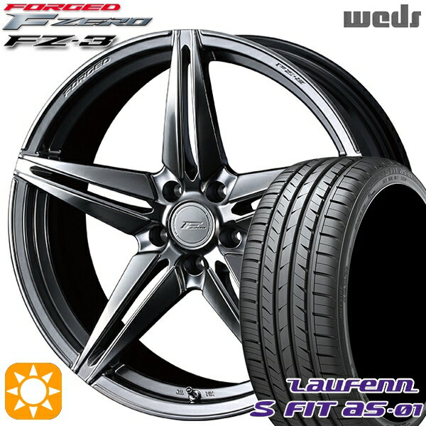 【取付対象】アルファード ヴェルファイア 235/50R18 97W ラウフェン S FIT aS-01 LH02 Weds ウェッズ 鍛造 F ZERO FZ-3 ダイヤモンドブラック 18インチ 8.0J 5H114.3 サマータイヤホイールセット