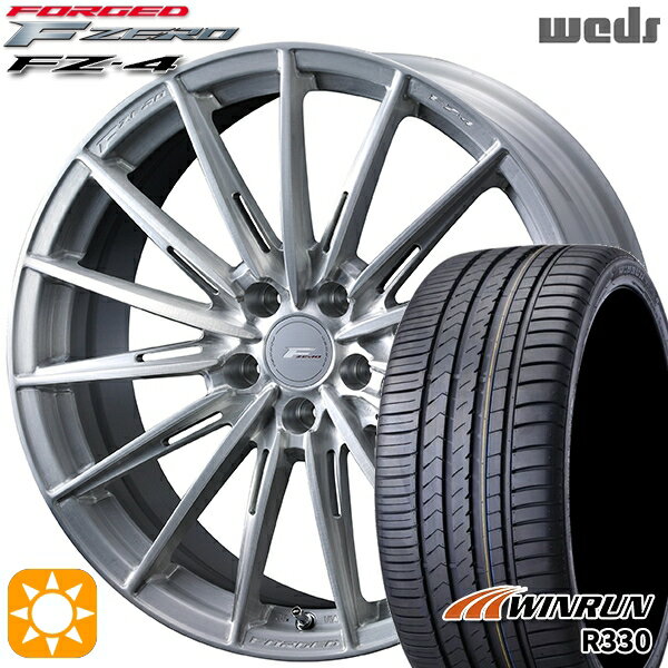 【取付対象】ジェイド アクセラ 225/40R18 92W XL ウィンラン R330 Weds ウェッズ 鍛造 F ZERO FZ-4 ブラッシュド 18インチ 7.5J 5H114.3 サマータイヤホイールセット