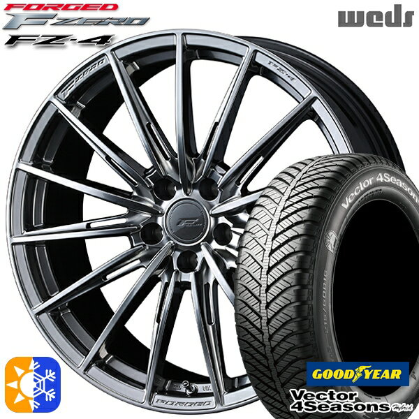 225/40R18 92H XL グッドイヤー ベクター フォーシーズンズ Weds ウェッズ 鍛造 F ZERO FZ-4 18インチ 7.5J 5H114.3 ダイヤモンドブラック オールシーズンタイヤホイールセット
