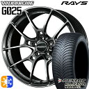 225/60R18 103H ダンロップ ALL SEASON MAXX AS1 RAYS ボルクレーシング G025 HK 18インチ 7.5J 5H114.3 オールシーズンタイヤホイールセット