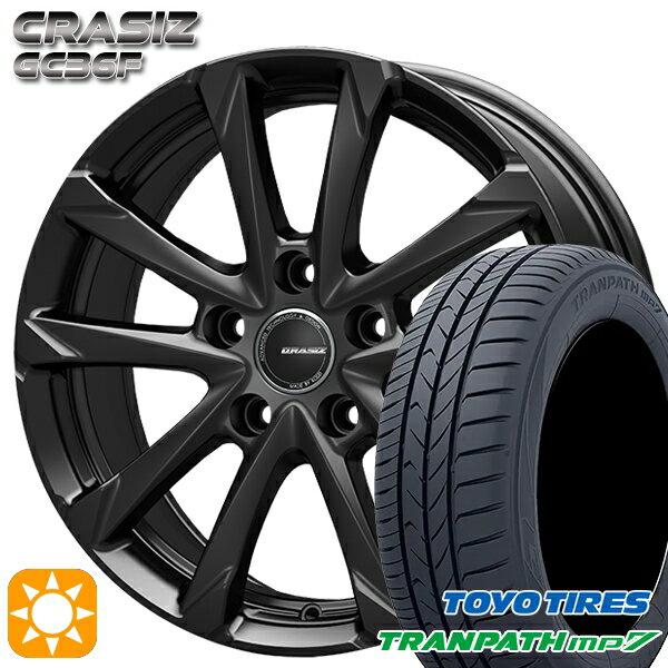 【取付対象】205/65R15 94H トーヨー トランパス mp7 コーセイ クレイシズ GC36F グロッシーブラック 15インチ 6.0J 5H114.3 サマータイヤホイールセット