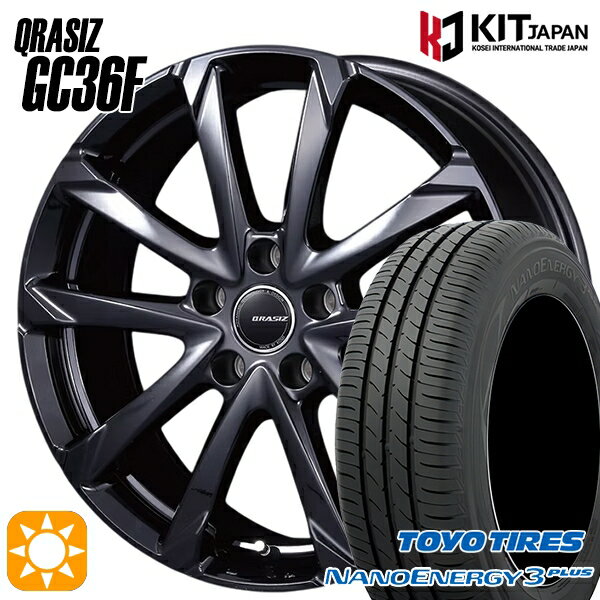【取付対象】205/65R15 94H トーヨー ナノエナジー3プラス コーセイ クレイシズ GC36F グロッシーブラック 15インチ 6.0J 5H114.3 サマータイヤホイールセット