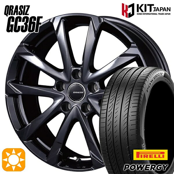 【取付対象】205/65R15 94V ピレリ パワジー コーセイ クレイシズ GC36F グロッシーブラック 15インチ 6.0J 5H114.3 サマータイヤホイールセット