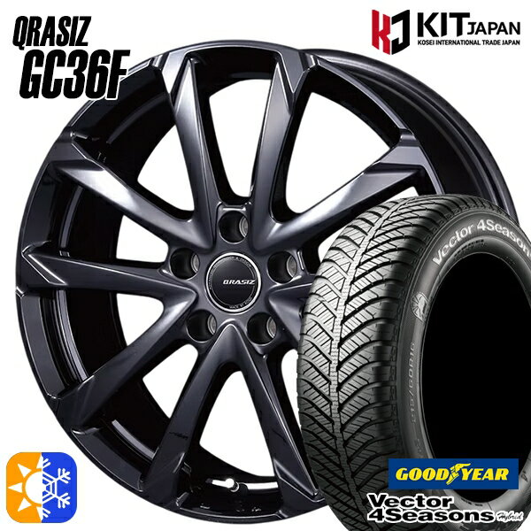 205/65R15 94H グッドイヤー ベクター フォーシーズンズ コーセイ クレイシズ GC36F グロッシーブラック 15インチ 6.0J 5H114.3 オールシーズンタイヤホイールセット