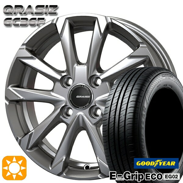 【取付対象】タンク ルーミー 165/65R14 79S グッドイヤー エフィシェントグリップ EG02 コーセイ クレイシズ GC36F ブライトシルバー 14インチ 5.0J 4H100 サマータイヤホイールセット