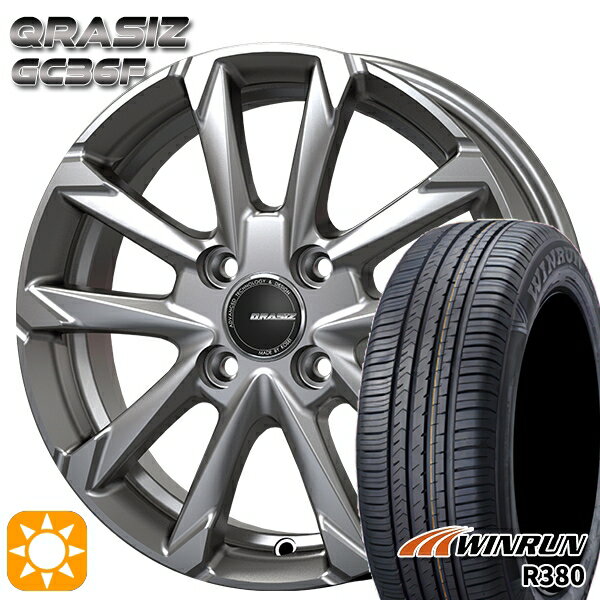 最大2,000円OFFクーポン★175/65R14 82T ウィンラン R380 コーセイ クレイシズ GC36F ブライトシルバー 14インチ 5.0J 4H100 サマータイヤホイールセット