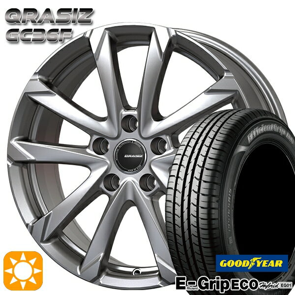 【取付対象】195/65R15 91H グッドイヤー エフィシェントグリップ エコ EG01 コーセイ クレイシズ GC36F ブライトシルバー 15インチ 6.0J 5H114.3 サマータイヤホイールセット