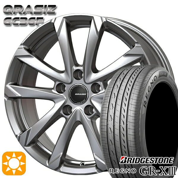 【取付対象】リーフ アクセラ 205/55R16 91V ブリヂストン レグノ GR-X3 コーセイ クレイシズ GC36F ブライトシルバー 16インチ 6.5J 5H114.3 サマータイヤホイールセット