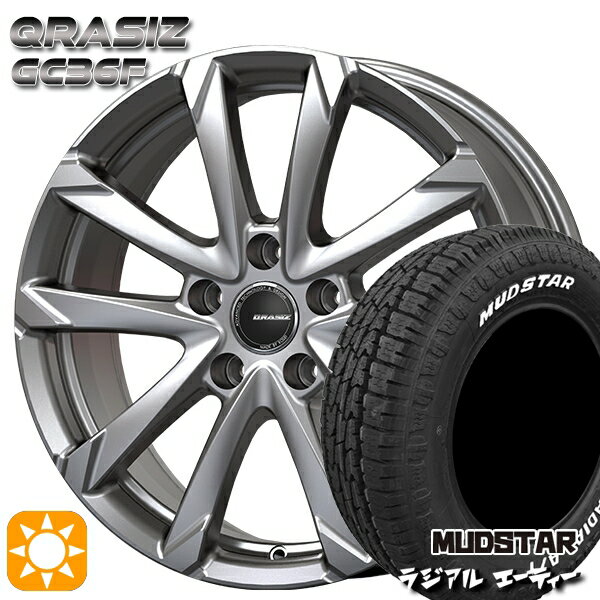 【取付対象】205/60R16 96H マッドスター ラジアル A/T ホワイトレター コーセイ クレイシズ GC36F ブライトシルバー 16インチ 6.5J 5H114.3 サマータイヤホイールセット