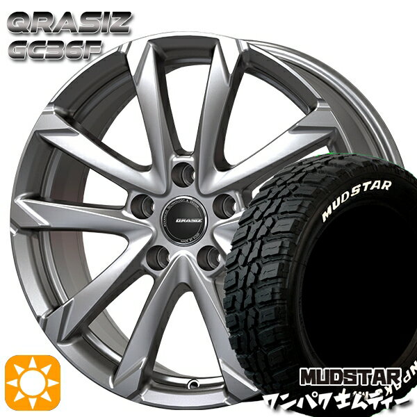 【取付対象】225/60R18 100T WL マッドスター ワンパク M/T ホワイトレター コーセイ クレイシズ GC36F ブライトシルバー 18インチ 7.0J 5H114.3 サマータイヤホイールセット