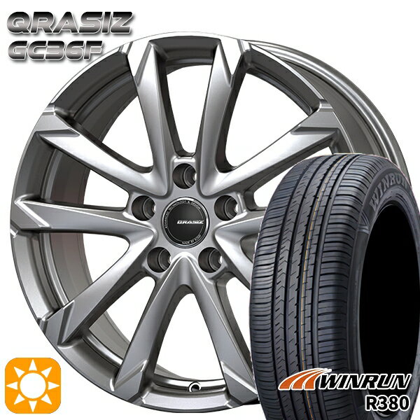 【取付対象】プリウスα ストリーム 205/60R16 92H ウィンラン R380 コーセイ クレイシズ GC36F ブライトシルバー 16インチ 6.5J 5H114.3 サマータイヤホイールセット