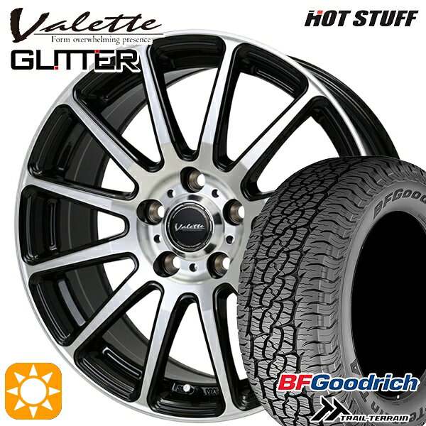 【取付対象】C-HR カローラクロス 215/60R17 96H RBL BFグッドリッチ トレールテレーン ホットスタッフ ヴァレット グリッター BK/P 17インチ 7.0J 5H114.3 サマータイヤホイールセット