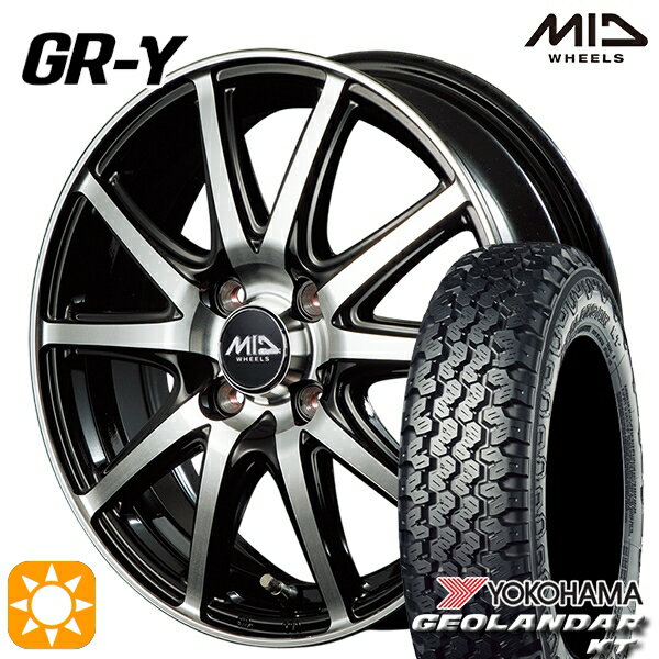 【0と5のつく日はP5倍！】 軽トラ 145/80R12 80/78N ヨコハマ ジオランダーKT Y828C MID ファイナルスピード GR-ガンマ BP 12インチ 4.0J 4H100 サマータイヤホイールセット