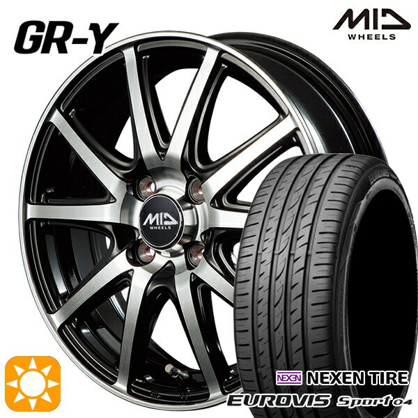 【取付対象】165/60R14 75H ロードストーン ユーロビズ Sport 04 MID ファイナルスピード GR-ガンマ BP 14インチ 4.5J 4H100 サマータイヤホイールセット