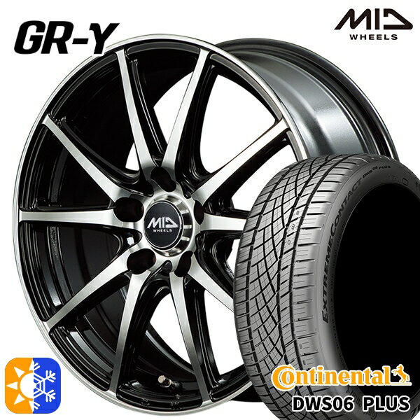 リーフ ノア 205/55R16 91W コンチネンタル DWS06+ MID ファイナルスピード GR-ガンマ 16インチ 6.5J 5H114.3 ブラックポリッシュ オールシーズンタイヤホイールセット